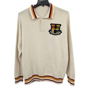 Harry Potter Hogwarts Crest Polo Sweater Size 3XL Gryffindor Preppy Academia Y2K
